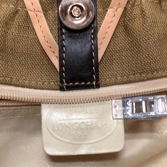 LONGCHAMP Canvas Hobo handbag possible shoulder bag EUC - Picture 11 of 13